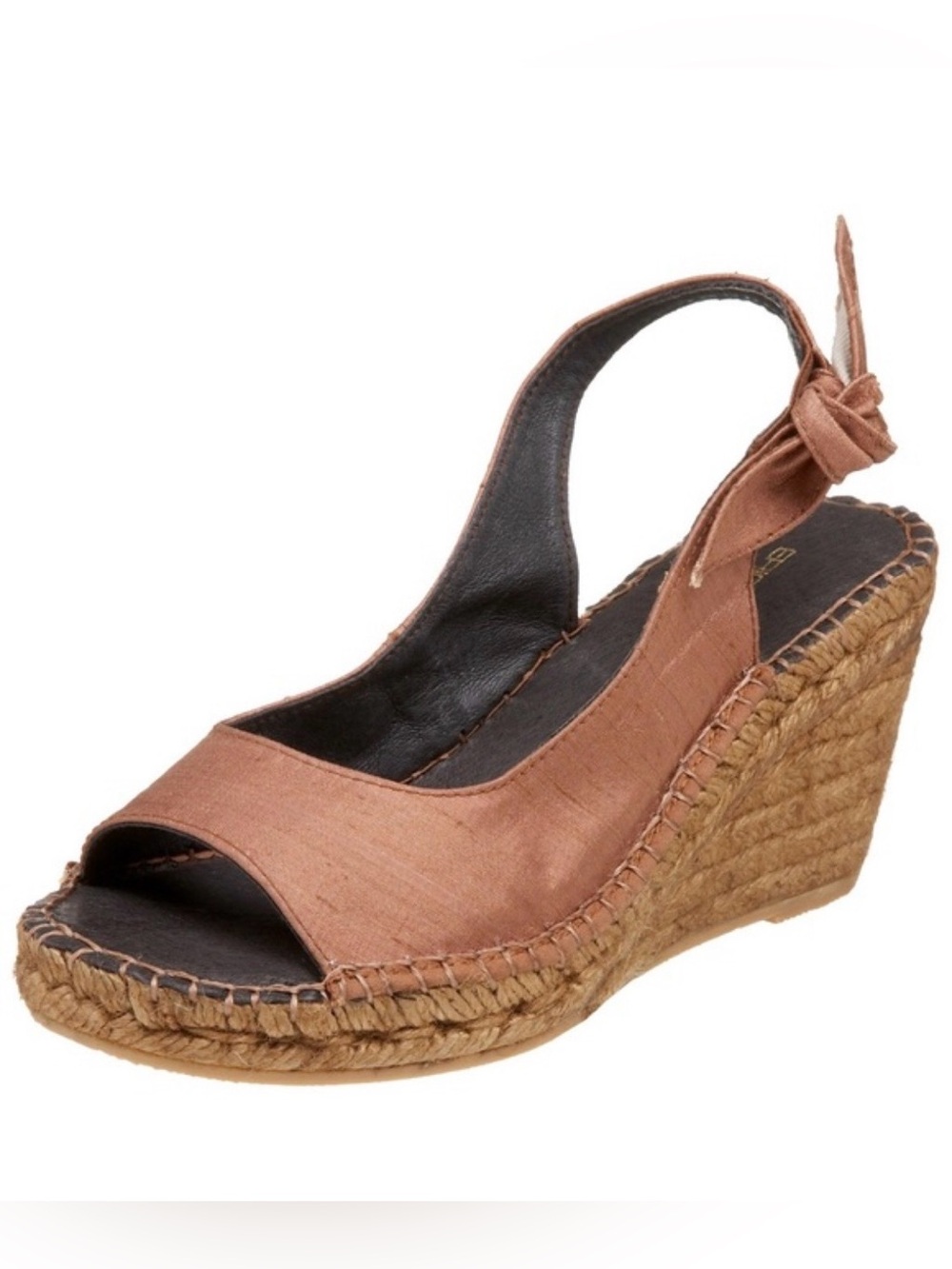 ERIC MICHAEL Espadrille Wedge Sandals in light to medium brown size 40 preowned